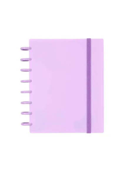 Cuaderno Ingeniox hojas extraíbles A5 cuadriculado malva