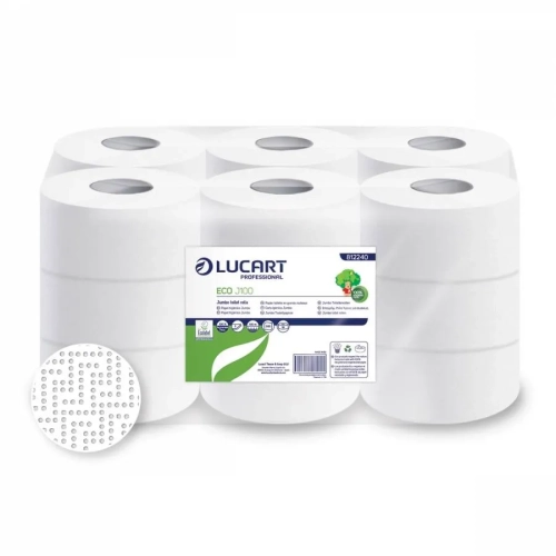 Papel higiénico Jumbo 18 rollos Lucart ecologico