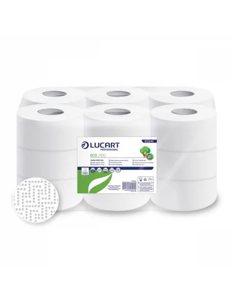 Papel higiénico Jumbo 18 rollos Lucart ecologico