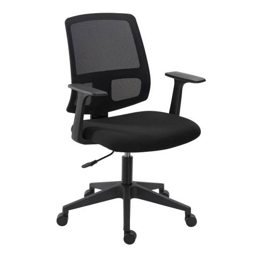 Silla de Oficina Douglas con brazos y ruedas negra