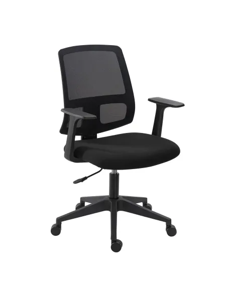 Silla de Oficina Douglas con brazos y ruedas negra