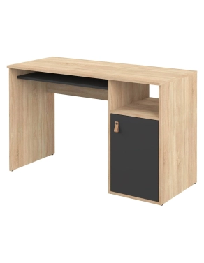 Mesa escritorio 115cm roble puerta color blanca