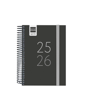 Agenda escolar secundaria semana vista Finocan 8º  negra