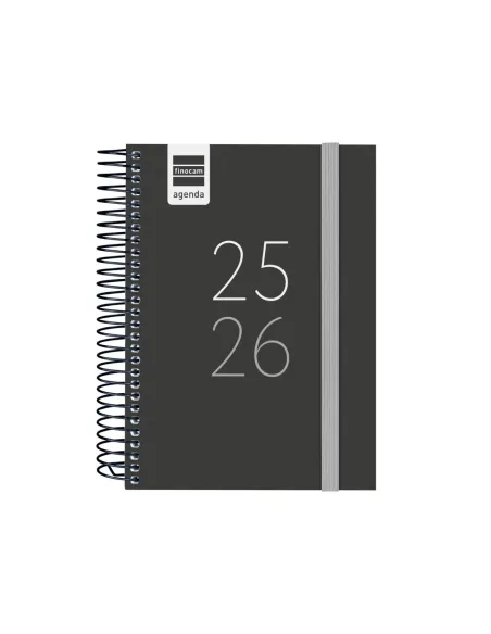 Agenda escolar secundaria 8º Finocam negra día página