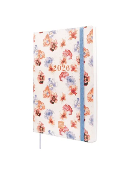 Agenda 16 meses Dotted Finocam Y10 semana vista Bloom