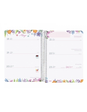 Agenda 16 meses Cloe Finocam E10 semana vista azul