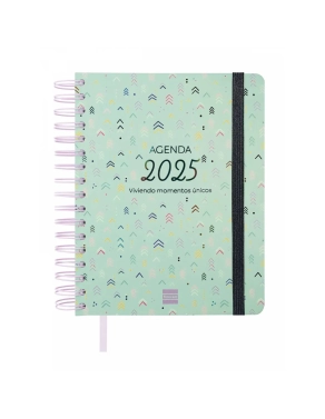 Agenda 16 meses Cloe Finocam E10 semana vista verde