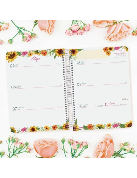 Agenda 16 meses Cloe Finocam E10 semana vista verde