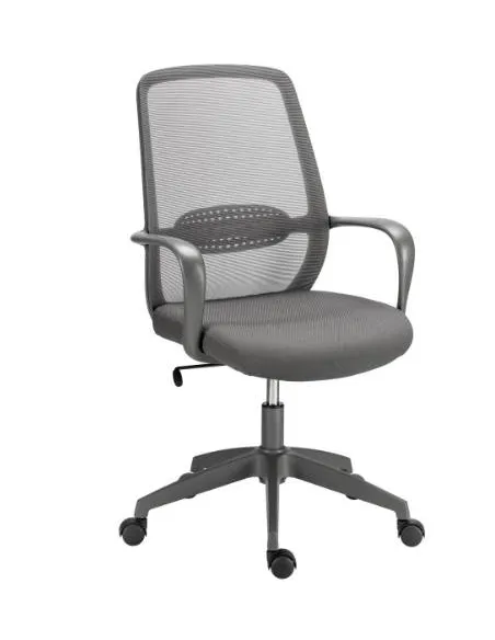 Silla oficina con brazos y respaldo malla Andrew azul