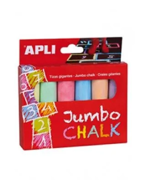 Tizas colores Jumbo Chalk Apli