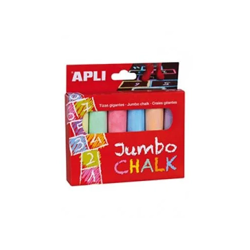 Tizas colores Jumbo Chalk Apli