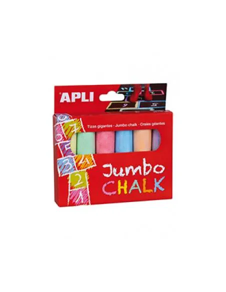 Tizas colores Jumbo Chalk Apli