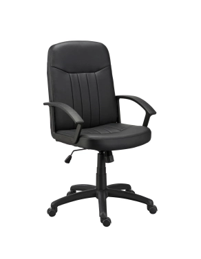 Sillón de dirección oficina Harry simil piel negro