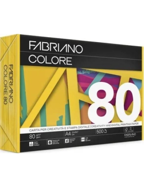 Papel color amarillo intenso 80 gramos A4 500 hojas
