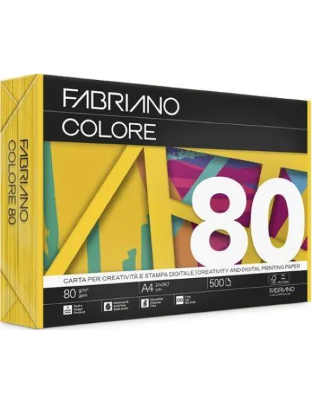 Papel color amarillo intenso 80 gramos A4 500 hojas