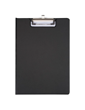 Portabloc portapapeles con tapa A4 PVC rigido negro
