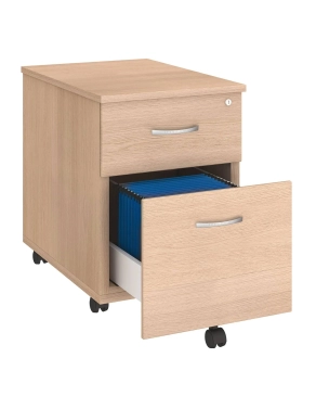 Cajonera con ruedas 2 cajones  excellens roble claro