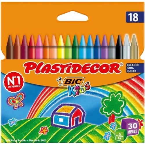Ceras Plastidecor Bic Kids 18 colores