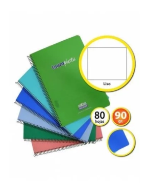 Cuaderno folio TauroPlastic Premier 80h 90grms liso