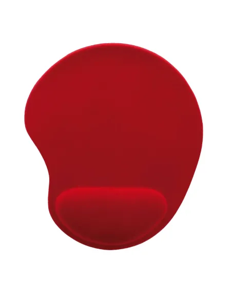 Alfombrilla ratón con reposamuñecas de gel ergonómica roja