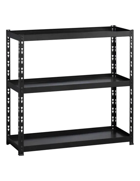 Estanteria metálica 97 cm con estantes metálicos con borde