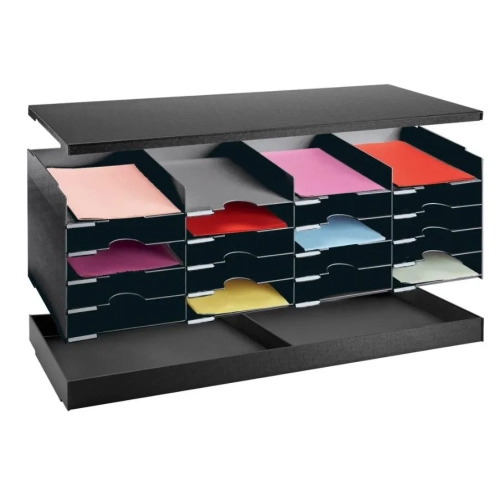 Base y tapa para organizador clasificador 90 cm negro