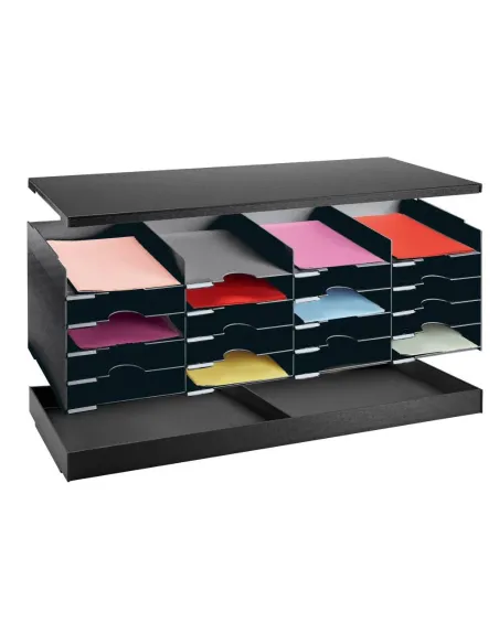 Base y tapa para organizador clasificador 90 cm negro