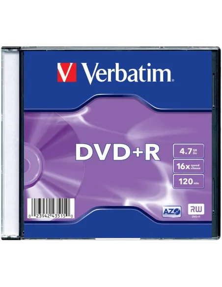 DVD+R verbatim  Azo 4,7GB 120 minutos