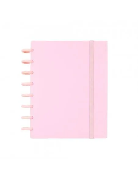 Cuaderno Ingeniox hojas extraíbles A5 cuadriculado rosa
