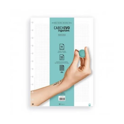 Recambio Ingeniox A4 50 hojas cuadriculado