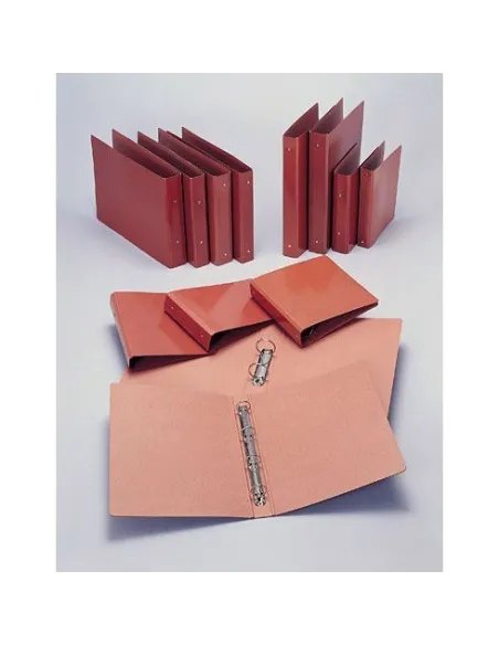 carpeta folio 4 anillas 25 mm color cuero