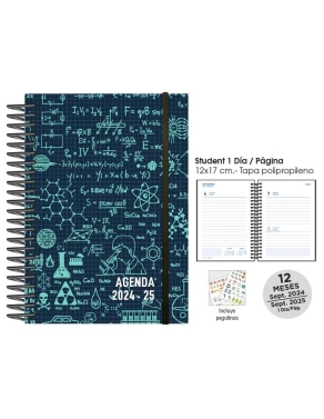 Agenda escolar día página 1/8 Matts azul Senfort