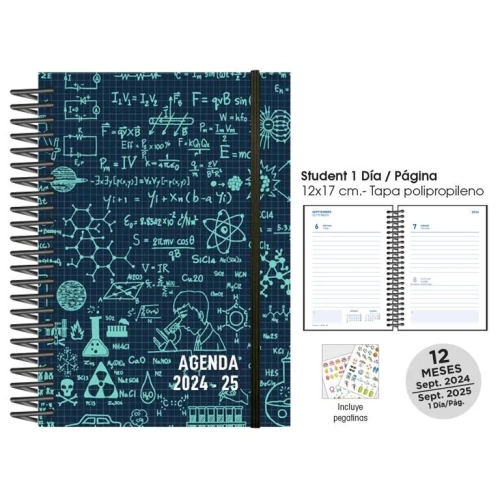 Agenda escolar día página 1/8 Matts azul Senfort