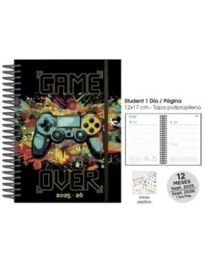 Agenda escolar día página 1/8 Decorada Surf Senfort