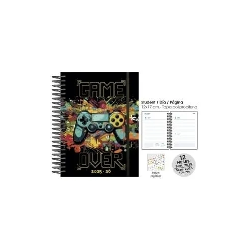 Agenda escolar día página 1/8 Decorada Surf Senfort