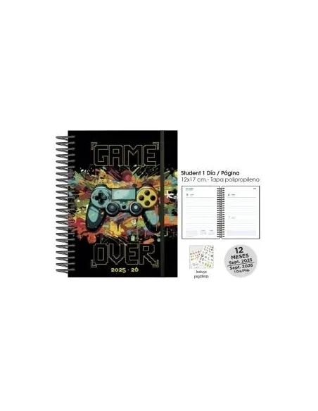 Agenda escolar día página 1/8 Decorada Surf Senfort