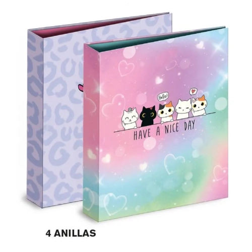 Carpeta 4 anillas folio Senfort Catts
