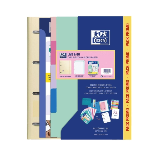 Carpeblock Oxford Live&Go con recambio colores pastel