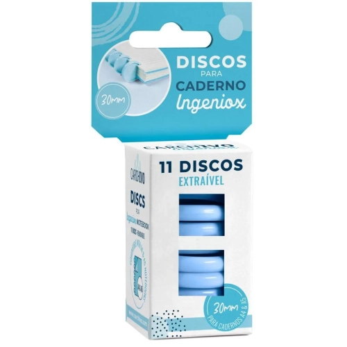 Discos cuaderno ingeniox 11 unidades azul