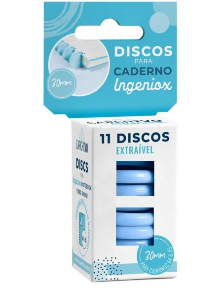 Discos cuaderno ingeniox 11 unidades azul