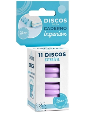 Discos cuaderno ingeniox 11 unidades malva