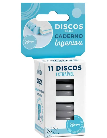 Discos cuaderno ingeniox 11 unidades gris