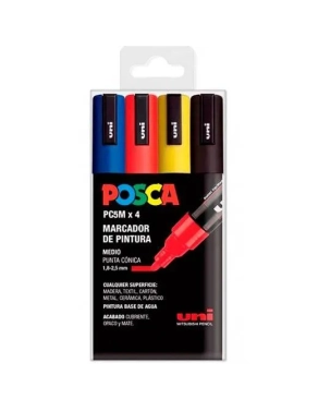 Posca PC5M blister 8 marcadores colores surtidos metalicos