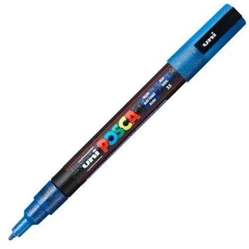 Posca PC-3ML rotulador purpurina azul