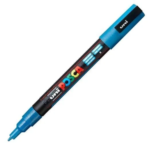 Posca PC-3ML rotulador purpurina azul