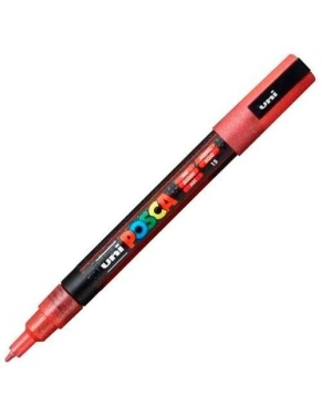 Posca PC-3ML rotulador purpurina rojo