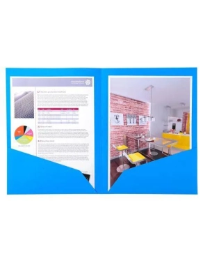 Subcarpeta Doble Bolsillo A4 azul