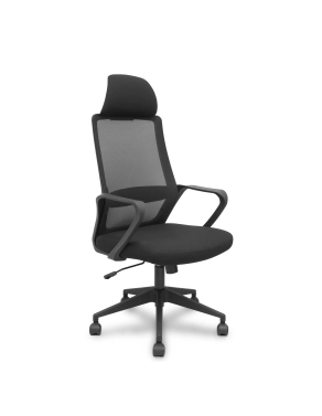 Silla oficina con brazos y ruedas Pro534 negra