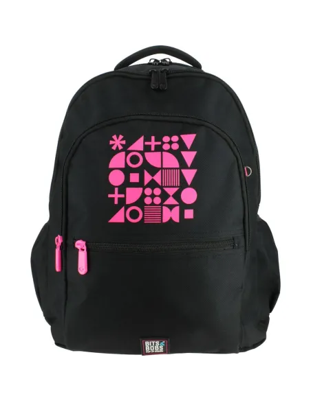 Mochila escolar Roomy Bits Bobs fucsia fluor