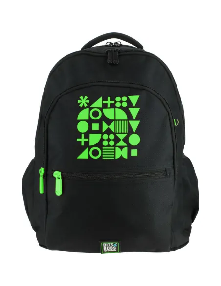 Mochila escolar Roomy Bits Bobs fucsia fluor